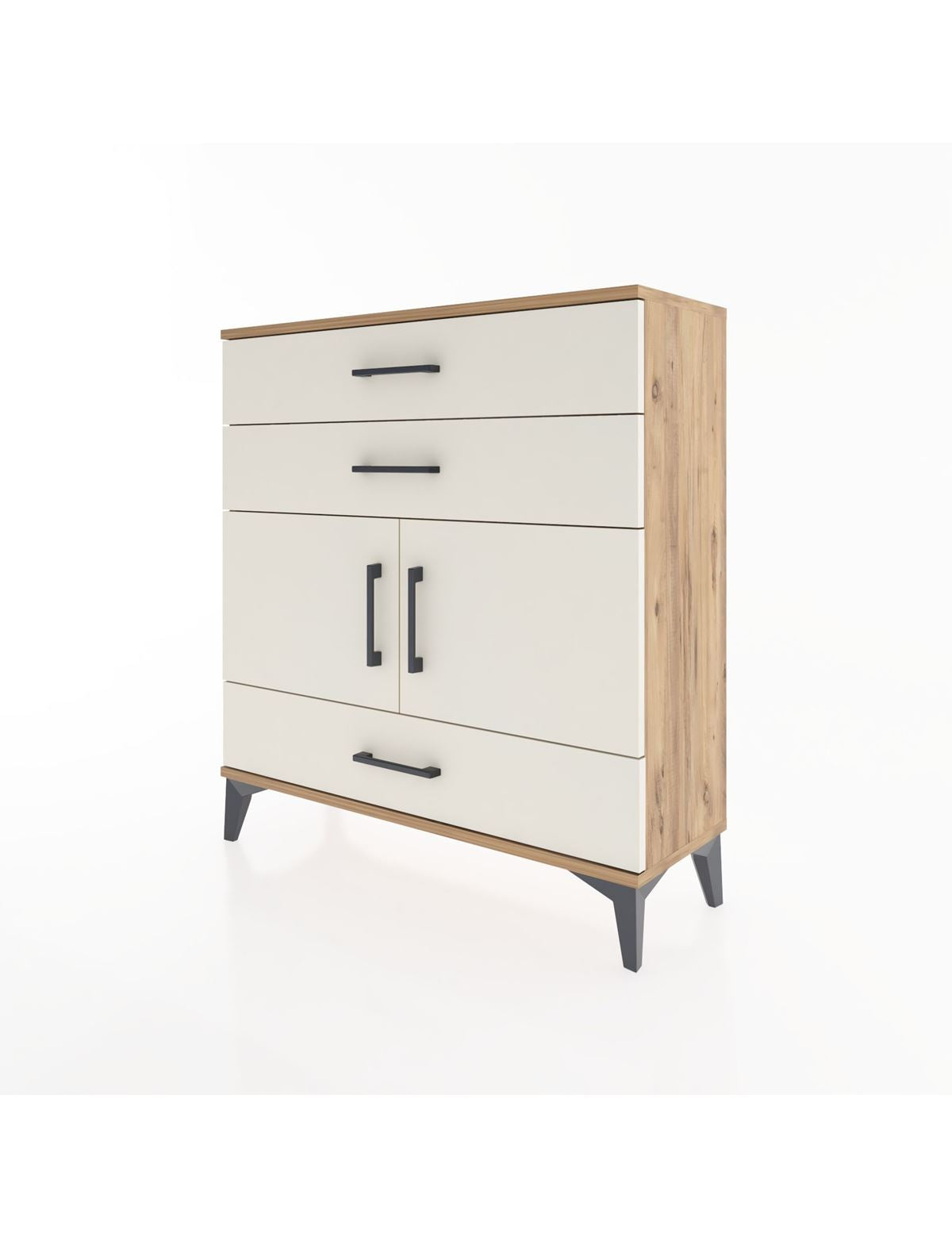 Arges Şifonyer 2 Raflı 3 Çekmeceli 2 Kapaklı 88x30x96 - S04M045V7A