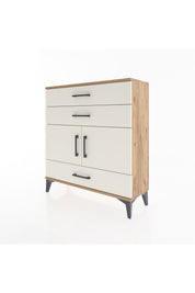 Arges Şifonyer 2 Raflı 3 Çekmeceli 2 Kapaklı 88x30x96 Çam-Aytaşı