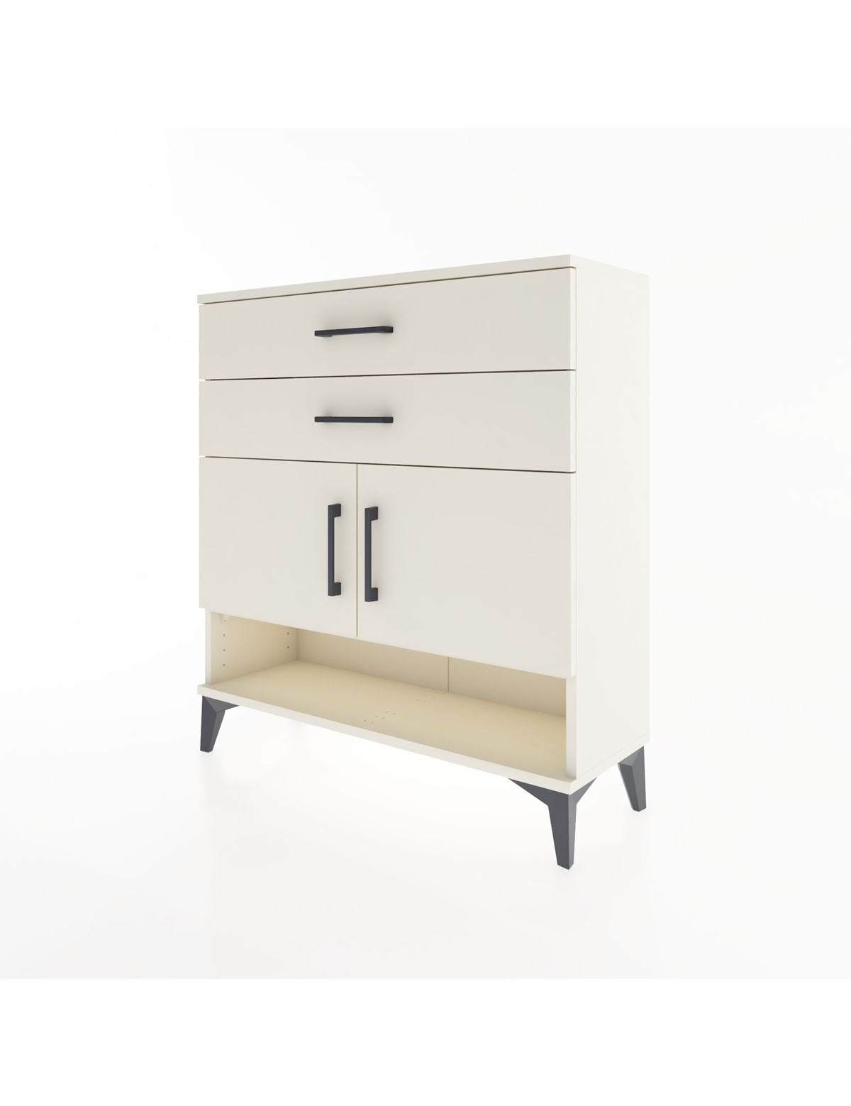 Arges Şifonyer 2 Raflı 2 Çekmeceli 2 Kapaklı 88x30x96 - S04M046V1A