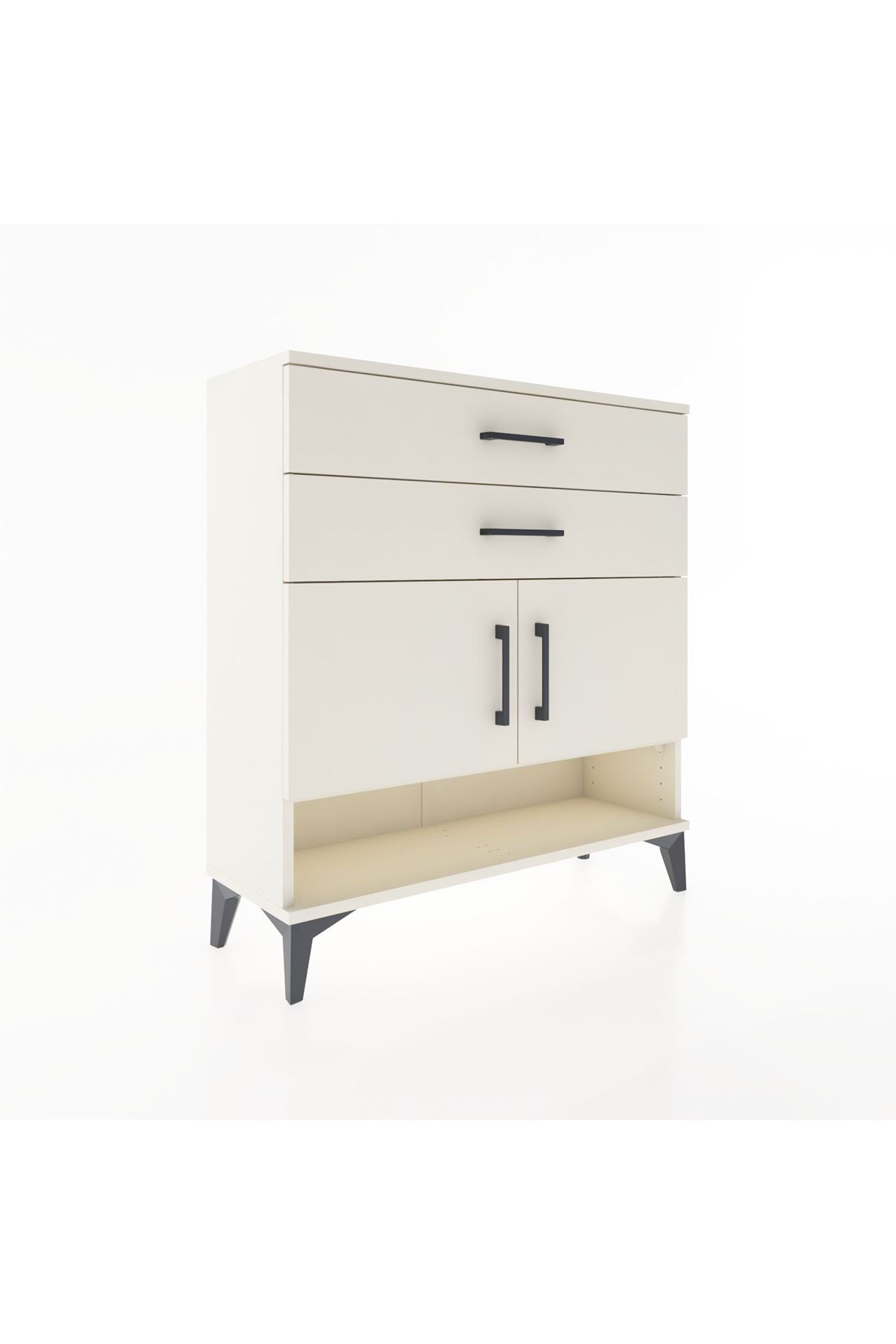 Arges Şifonyer 2 Raflı 2 Çekmeceli 2 Kapaklı 88x30x96 Aytaşı-Aytaşı