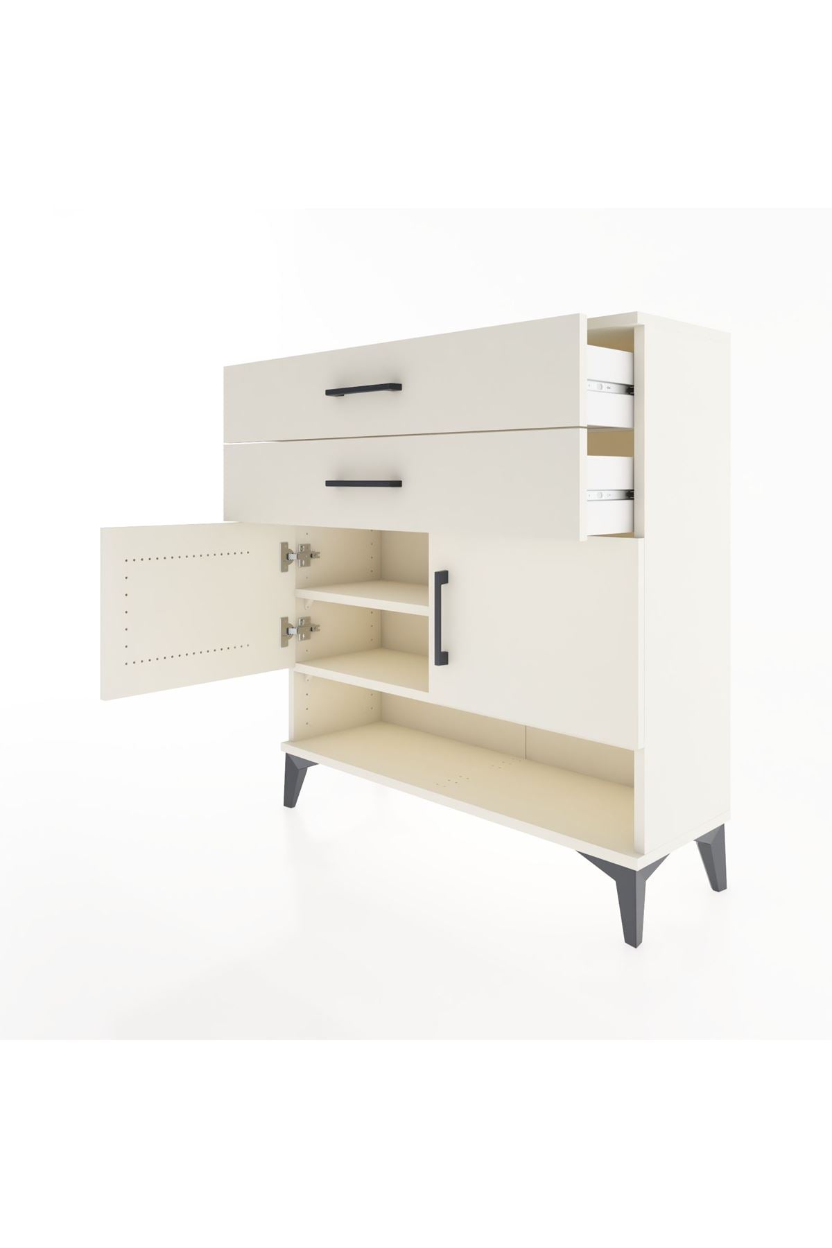 Arges Şifonyer 2 Raflı 2 Çekmeceli 2 Kapaklı 88x30x96 Aytaşı-Aytaşı