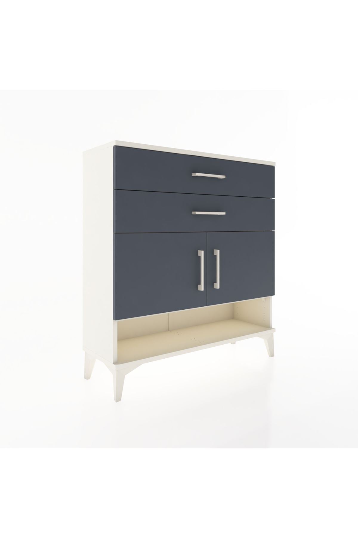 Arges Şifonyer 2 Raflı 2 Çekmeceli 2 Kapaklı 88x30x96 Aytaşı-Antrasit