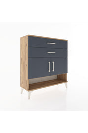 Arges Şifonyer 2 Raflı 2 Çekmeceli 2 Kapaklı 88x30x96 Çam-Antrasit
