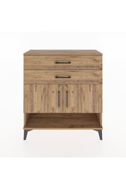 Arges Şifonyer 2 Raflı 2 Çekmeceli 2 Kapaklı 88x30x96 Çam-Çam