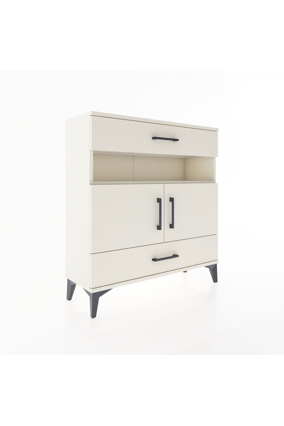 Arges Şifonyer 3 Raflı 2 Çekmeceli 2 Kapaklı 88x30x96 Aytaşı-Aytaşı