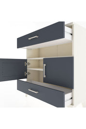 Arges Şifonyer 3 Raflı 2 Çekmeceli 2 Kapaklı 88x30x96 Aytaşı-Antrasit