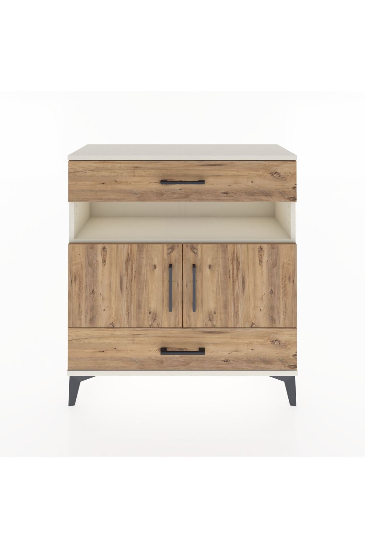 Arges Şifonyer 3 Raflı 2 Çekmeceli 2 Kapaklı 88x30x96 Aytaşı-Çam