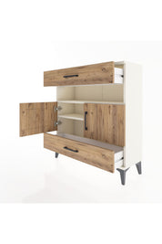 Arges Şifonyer 3 Raflı 2 Çekmeceli 2 Kapaklı 88x30x96 Aytaşı-Çam