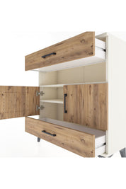 Arges Şifonyer 3 Raflı 2 Çekmeceli 2 Kapaklı 88x30x96 Aytaşı-Çam