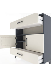 Arges Şifonyer 3 Raflı 2 Çekmeceli 2 Kapaklı 88x30x96 Antrasit-Aytaşı