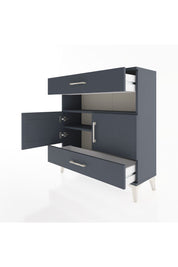 Arges Şifonyer 3 Raflı 2 Çekmeceli 2 Kapaklı 88x30x96 Antrasit-Antrasit