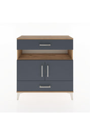 Arges Şifonyer 3 Raflı 2 Çekmeceli 2 Kapaklı 88x30x96 Çam-Antrasit