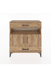 Arges Şifonyer 3 Raflı 2 Çekmeceli 2 Kapaklı 88x30x96 Çam-Çam