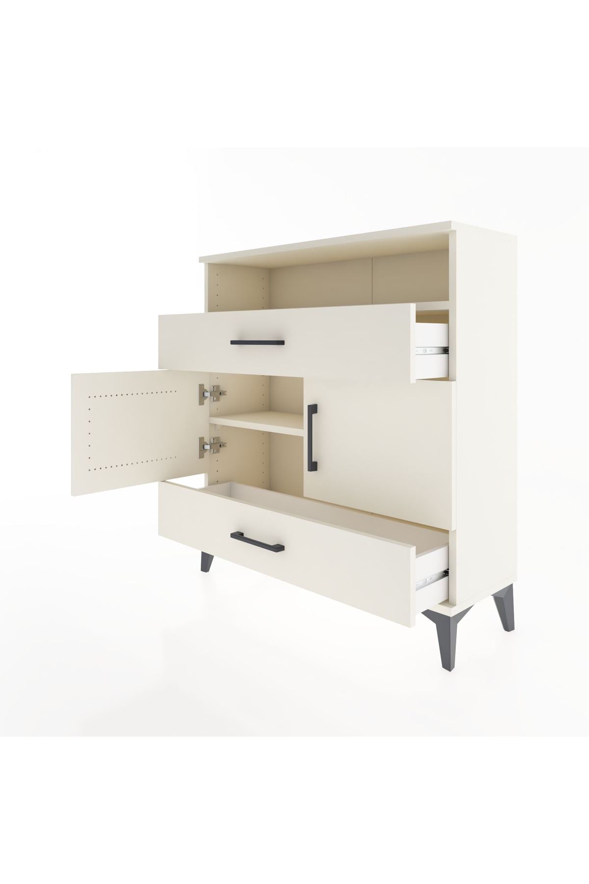 Arges Şifonyer 3 Raflı 2 Çekmeceli 2 Kapaklı 88x30x96 Aytaşı-Aytaşı