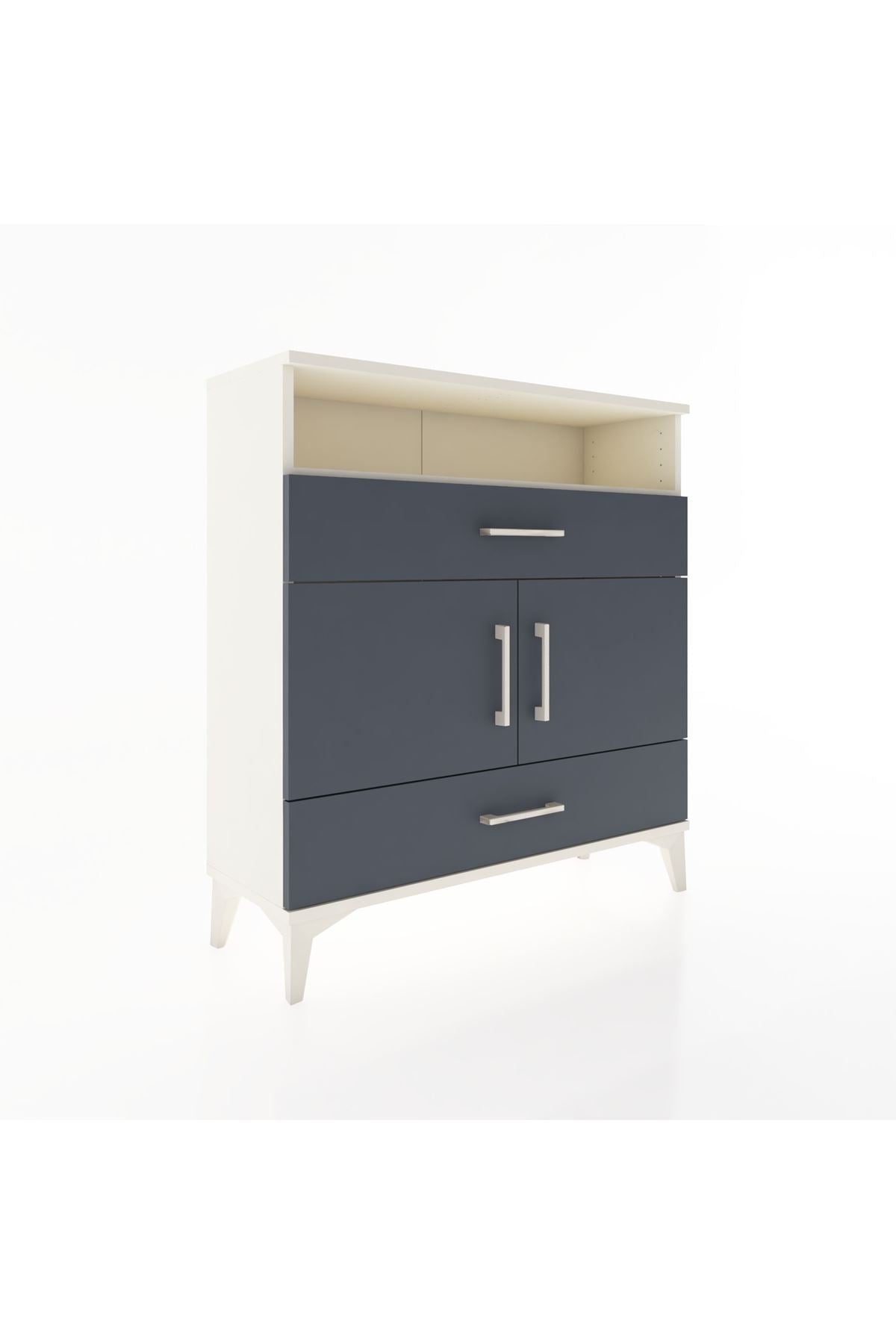 Arges Şifonyer 3 Raflı 2 Çekmeceli 2 Kapaklı 88x30x96 Aytaşı-Antrasit