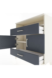 Arges Şifonyer 3 Raflı 2 Çekmeceli 2 Kapaklı 88x30x96 Aytaşı-Antrasit