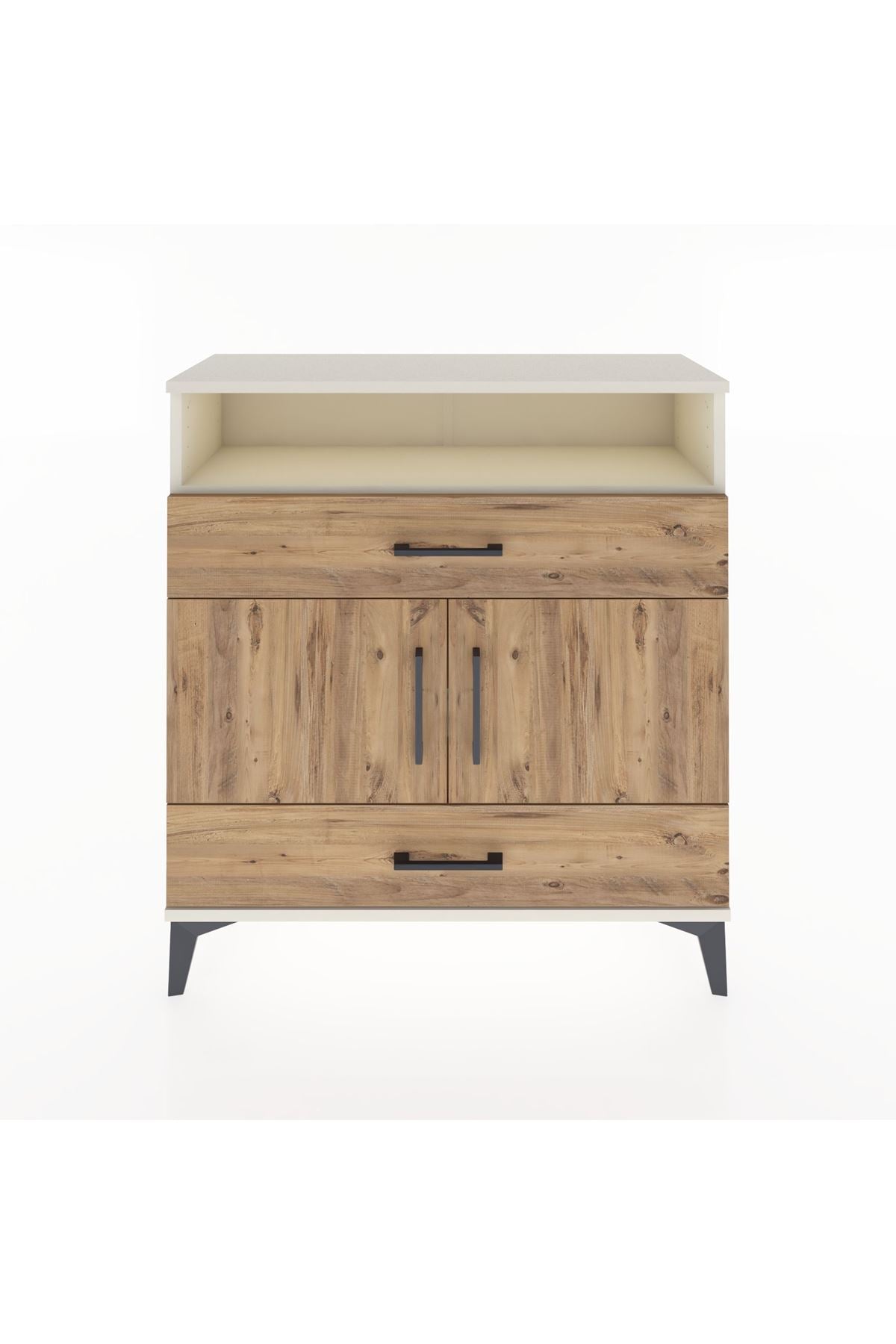 Arges Şifonyer 3 Raflı 2 Çekmeceli 2 Kapaklı 88x30x96 Aytaşı-Çam