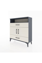 Arges Şifonyer 3 Raflı 2 Çekmeceli 2 Kapaklı 88x30x96 Antrasit-Aytaşı