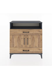 Arges Şifonyer 3 Raflı 2 Çekmeceli 2 Kapaklı 88x30x96 Antrasit-Çam