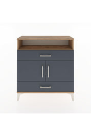 Arges Şifonyer 3 Raflı 2 Çekmeceli 2 Kapaklı 88x30x96 Çam-Antrasit