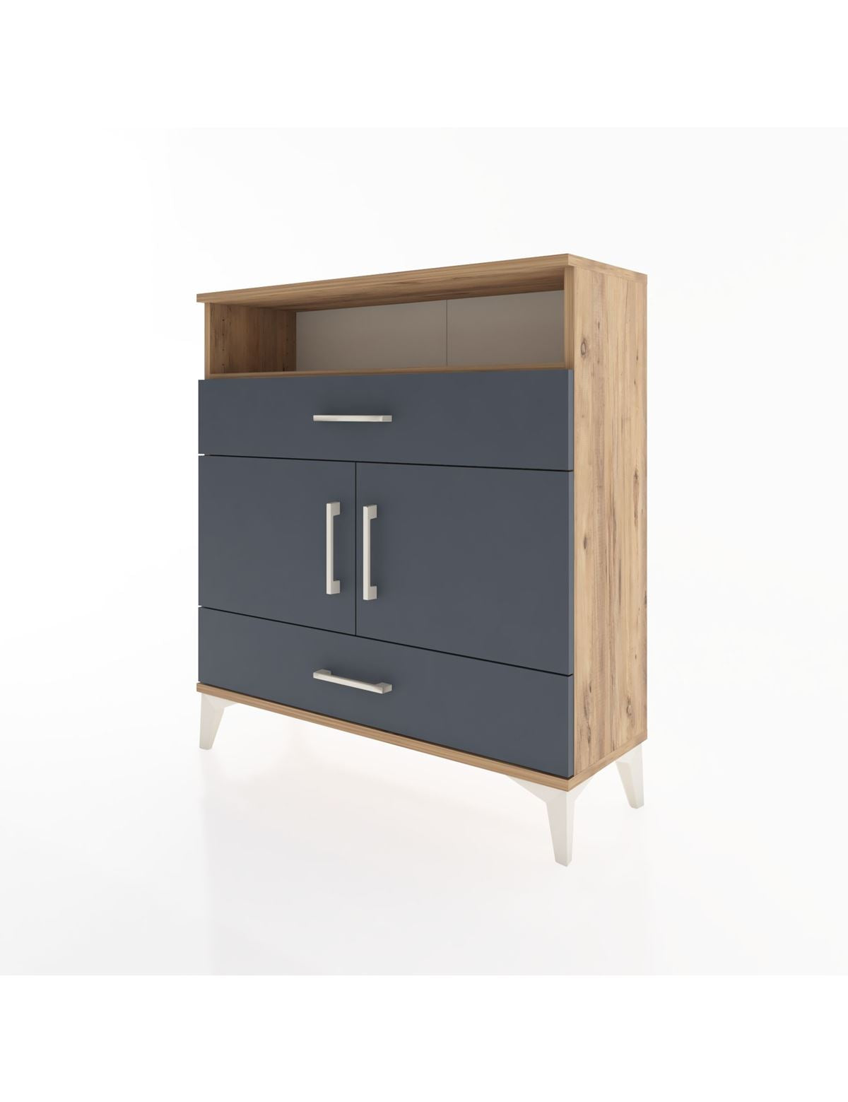 Arges Şifonyer 3 Raflı 2 Çekmeceli 2 Kapaklı 88x30x96 - S04M048V8A