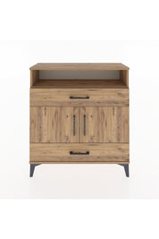 Arges Şifonyer 3 Raflı 2 Çekmeceli 2 Kapaklı 88x30x96 Çam-Çam