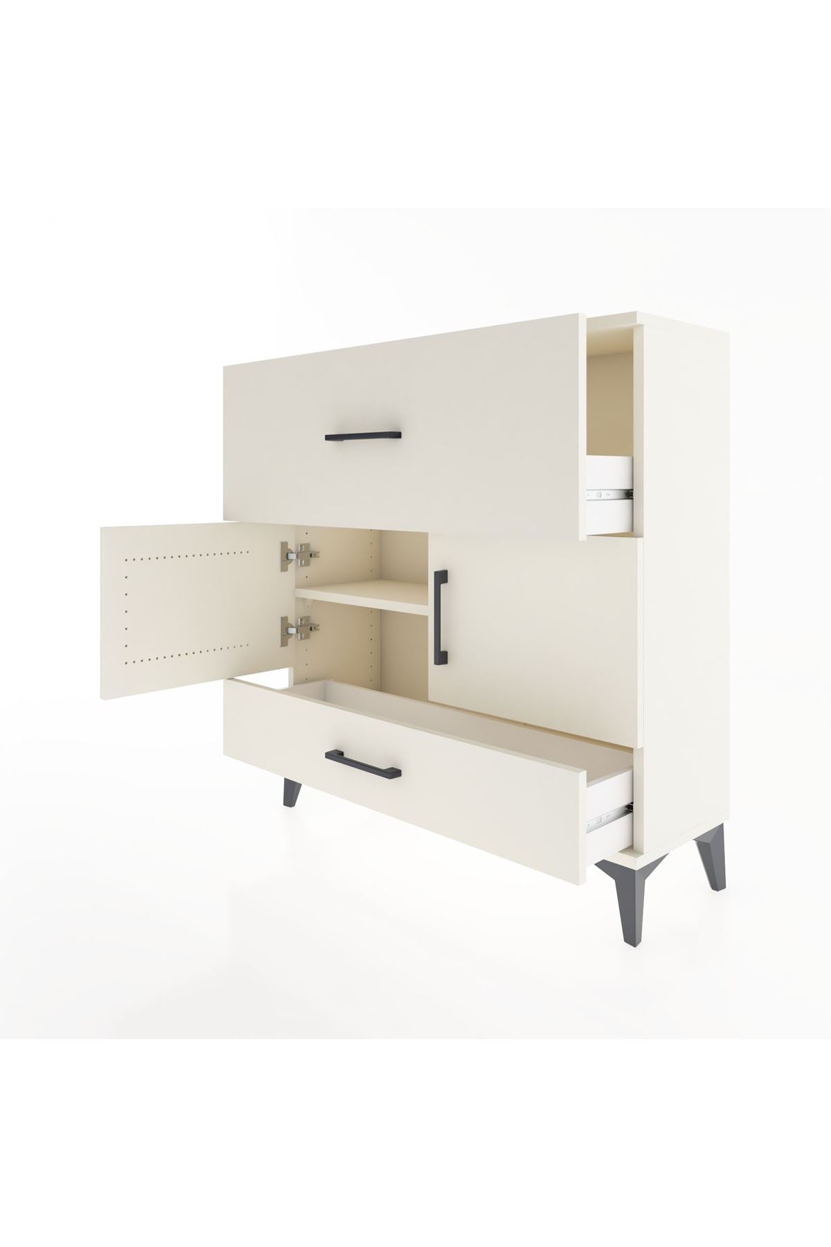 Arges Şifonyer 2 Raflı 2 Çekmeceli 2 Kapaklı 88x30x96 Aytaşı-Aytaşı