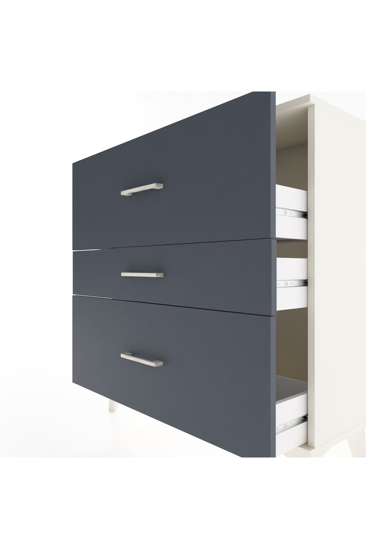 Arges Şifonyer 3 Çekmeceli 88x30x96 Aytaşı-Antrasit