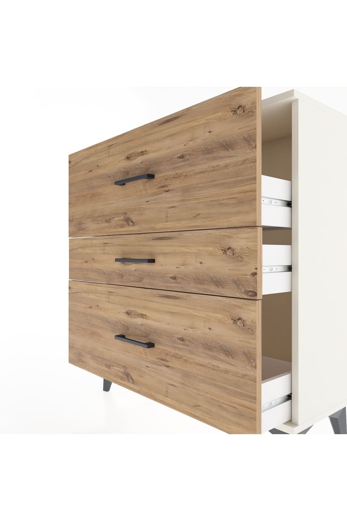 Arges Şifonyer 3 Çekmeceli 88x30x96 Aytaşı-Çam