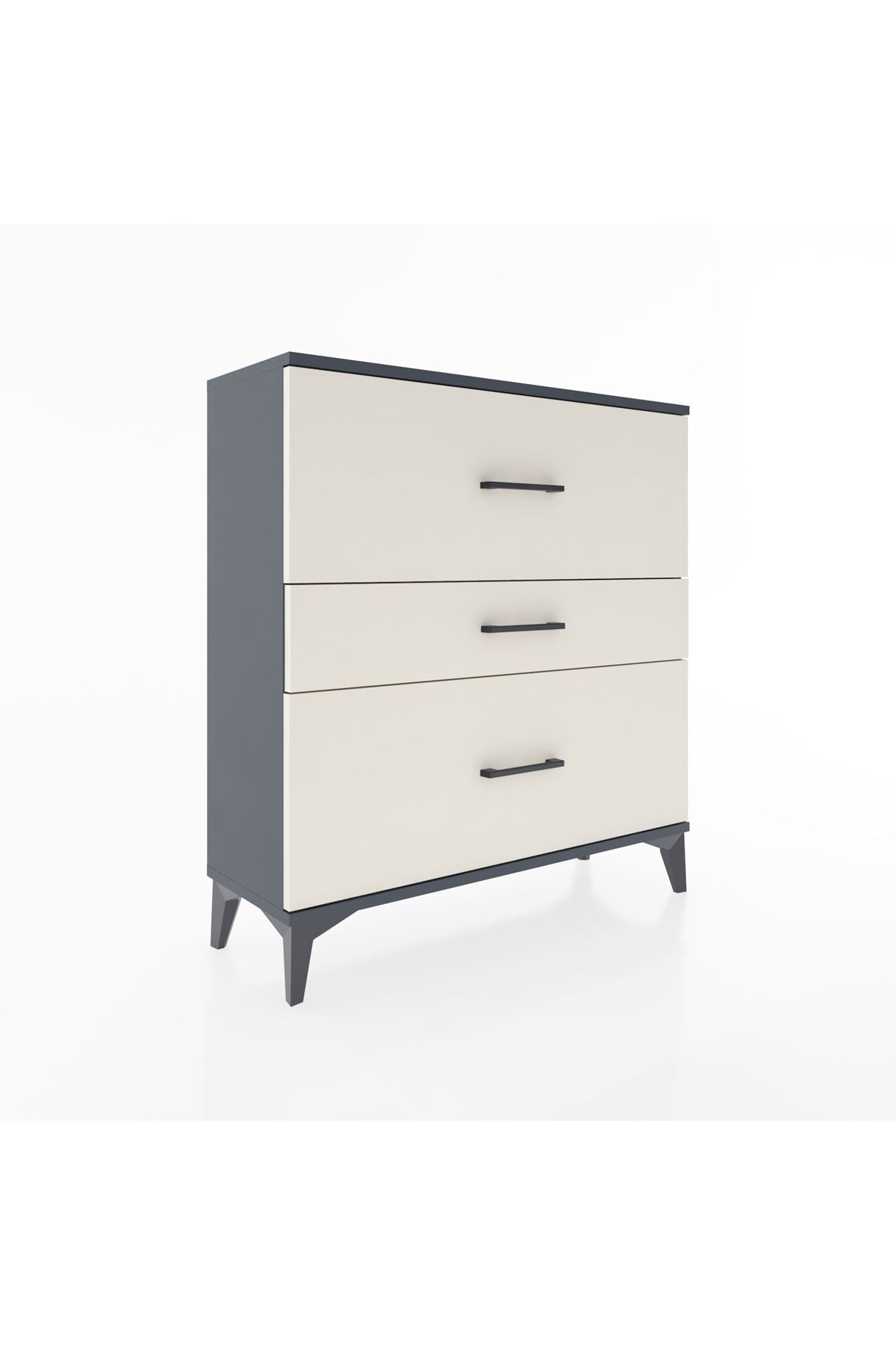 Arges Şifonyer 3 Çekmeceli 88x30x96 Antrasit-Aytaşı