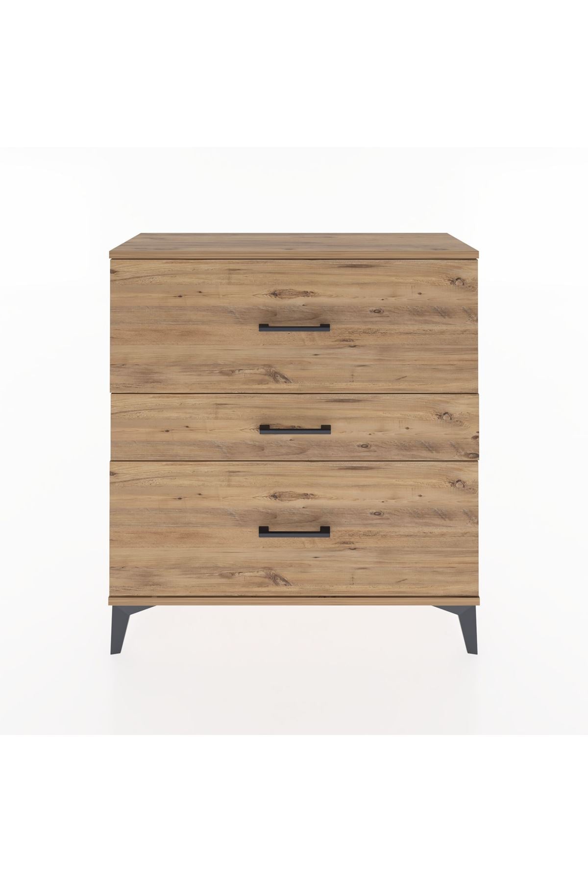 Arges Şifonyer 3 Çekmeceli 88x30x96 Çam-Çam