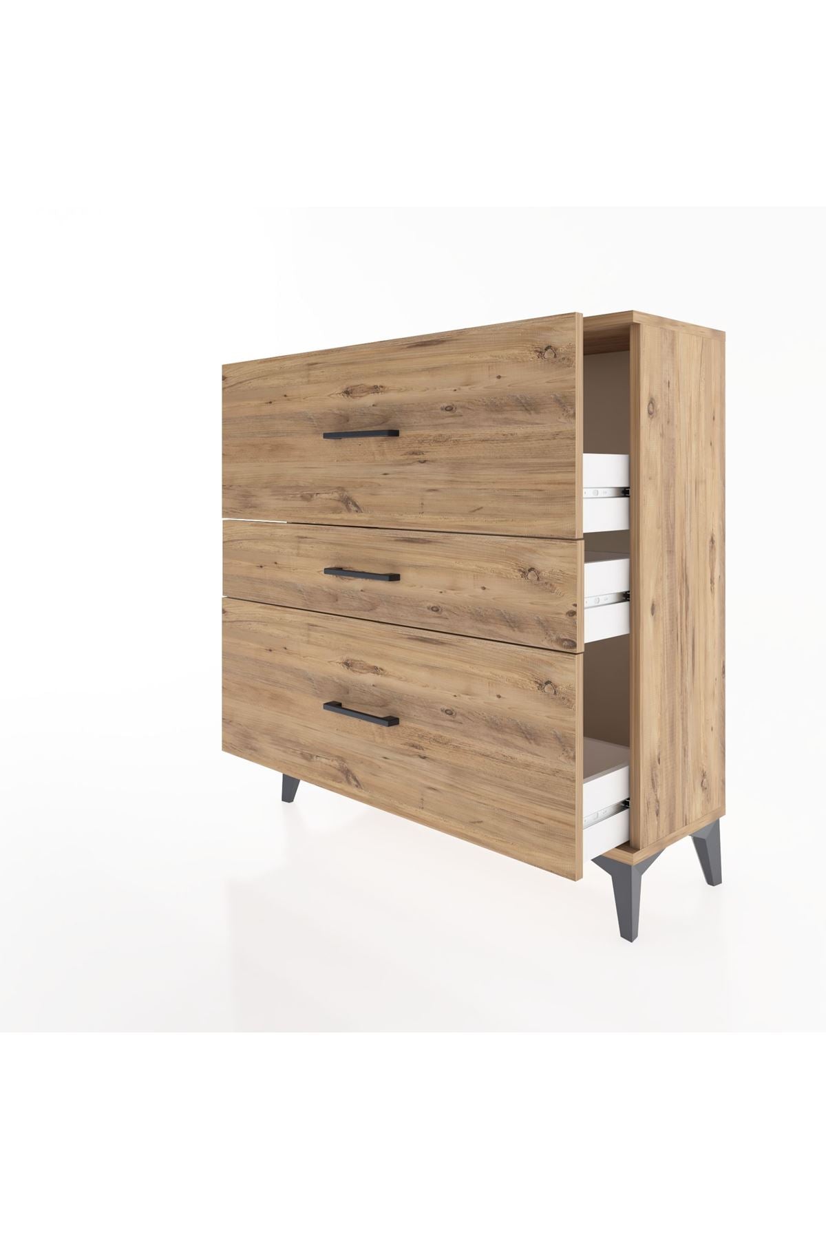 Arges Şifonyer 3 Çekmeceli 88x30x96 Çam-Çam