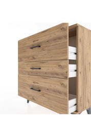 Arges Şifonyer 3 Çekmeceli 88x30x96 Çam-Çam