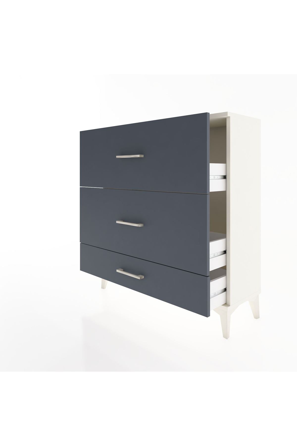 Arges Şifonyer 3 Çekmeceli 88x30x96 Aytaşı-Antrasit