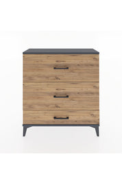 Arges Şifonyer 3 Çekmeceli 88x30x96 Antrasit-Çam