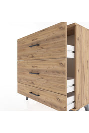 Arges Şifonyer 3 Çekmeceli 88x30x96 Çam-Çam
