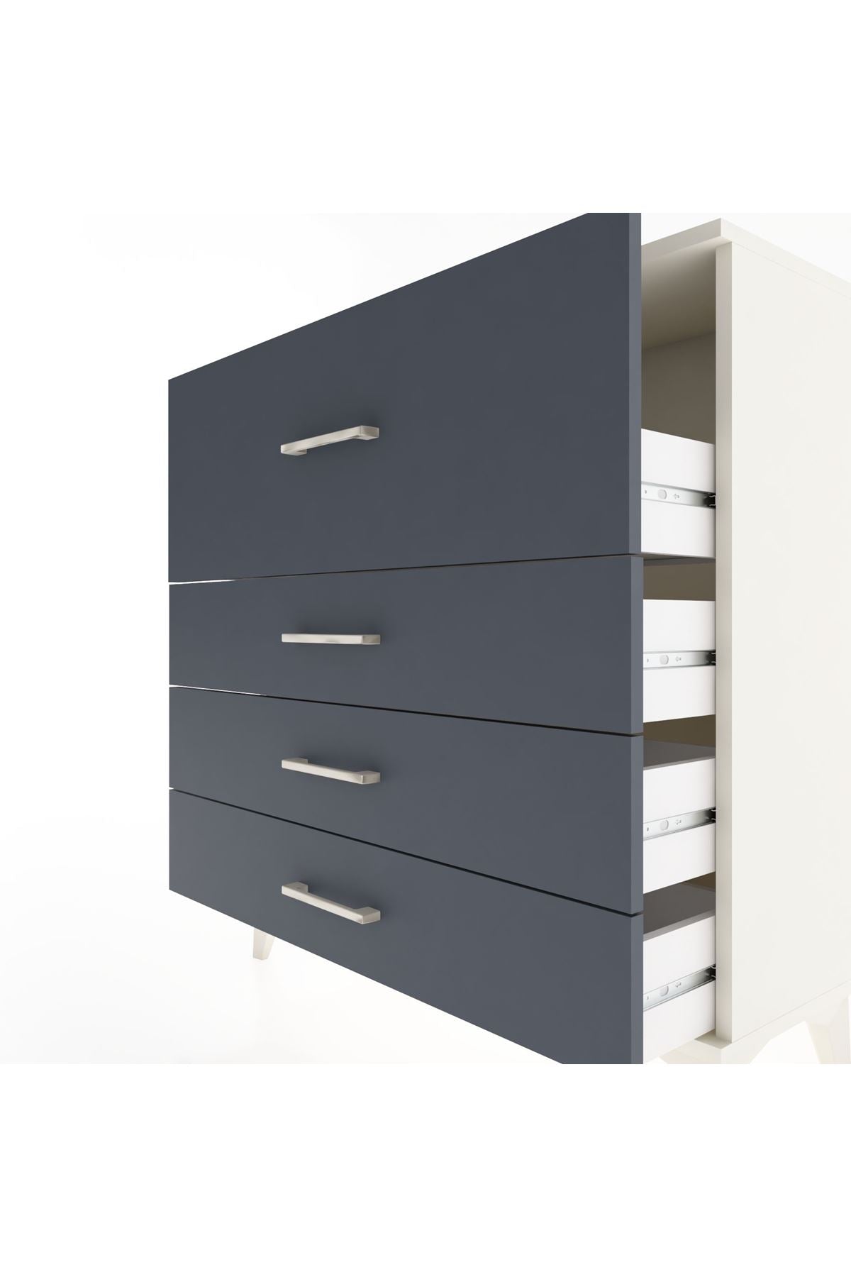 Arges Şifonyer 4 Çekmeceli 88x30x96 Aytaşı-Antrasit