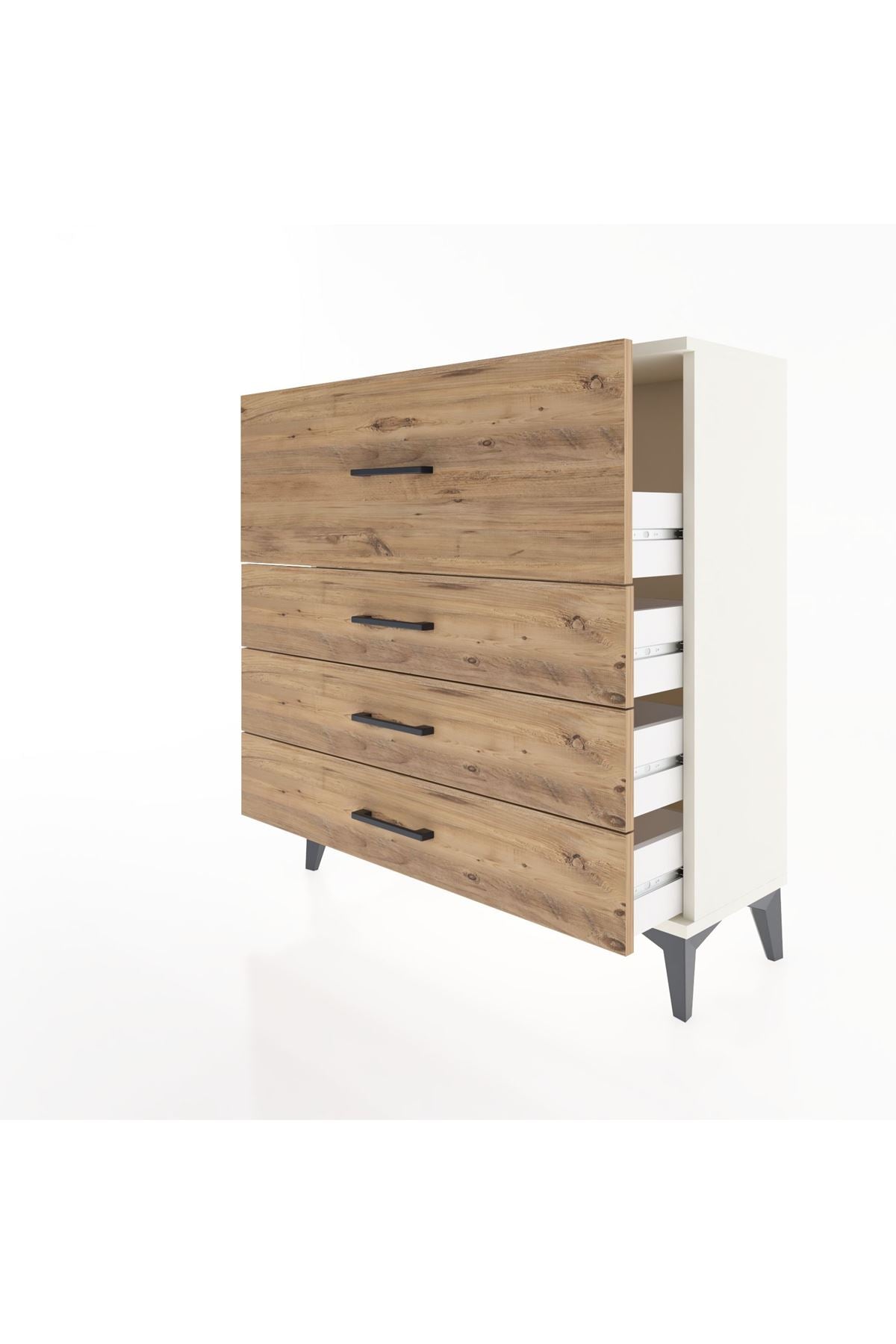 Arges Şifonyer 4 Çekmeceli 88x30x96 Aytaşı-Çam