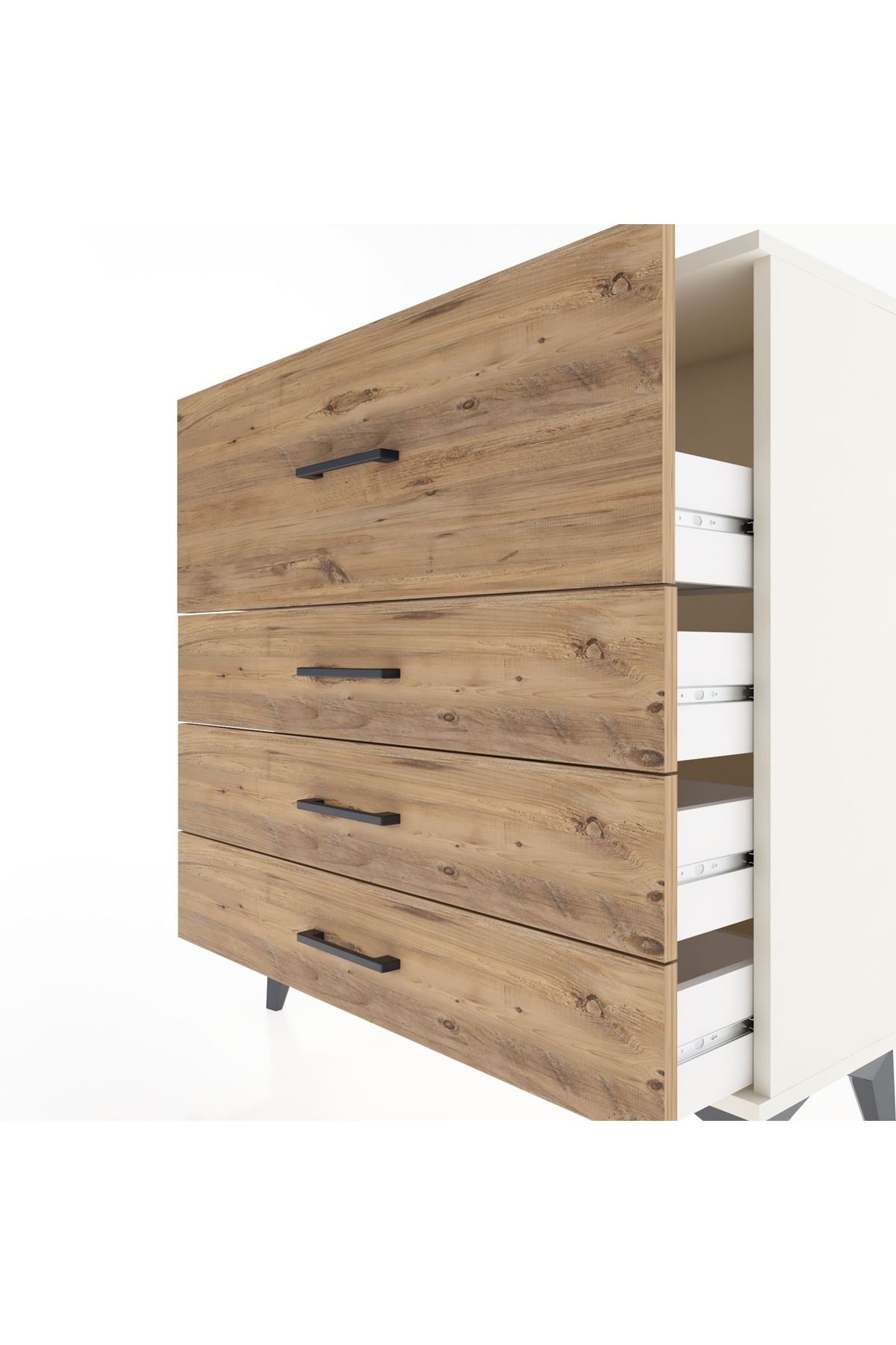 Arges Şifonyer 4 Çekmeceli 88x30x96 Aytaşı-Çam