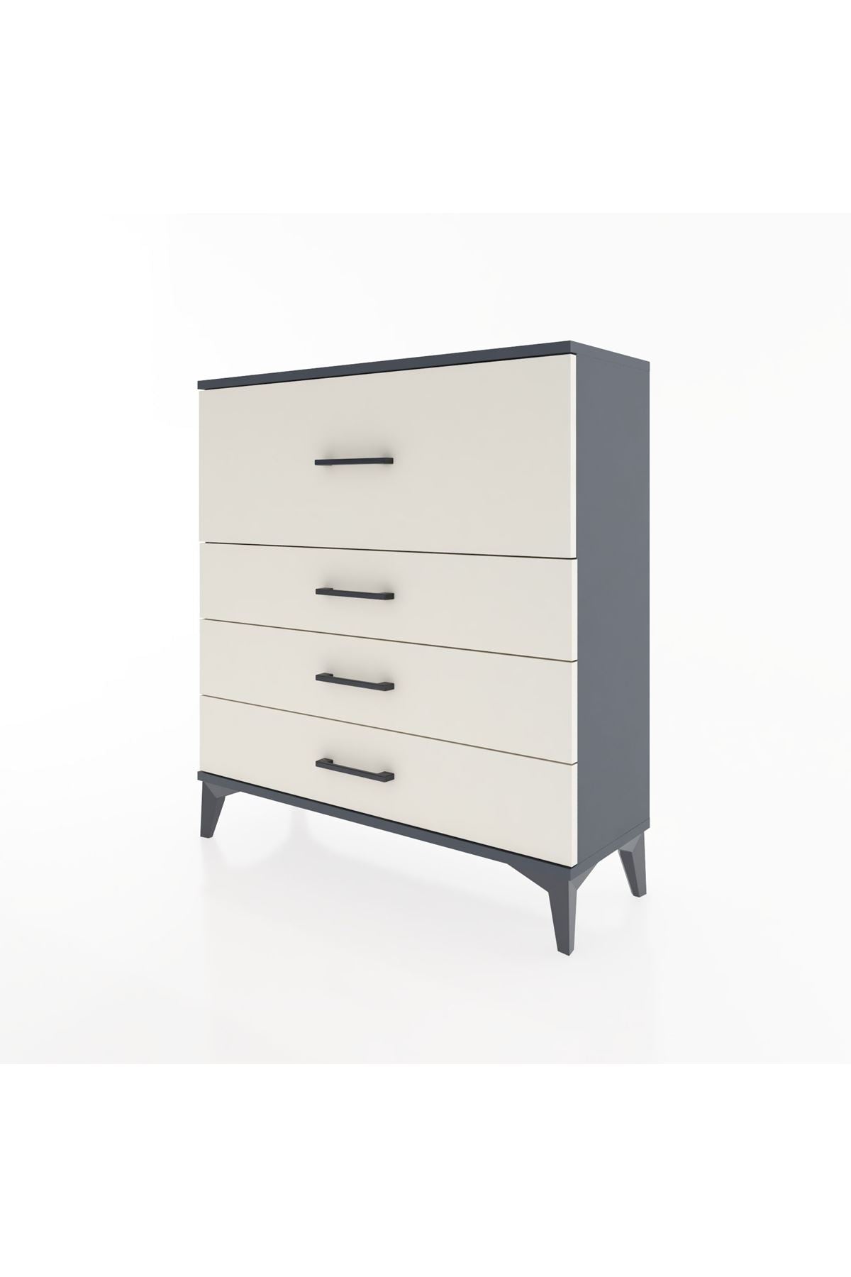 Arges Şifonyer 4 Çekmeceli 88x30x96 Antrasit-Aytaşı