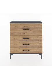 Arges Şifonyer 4 Çekmeceli 88x30x96 Antrasit-Çam