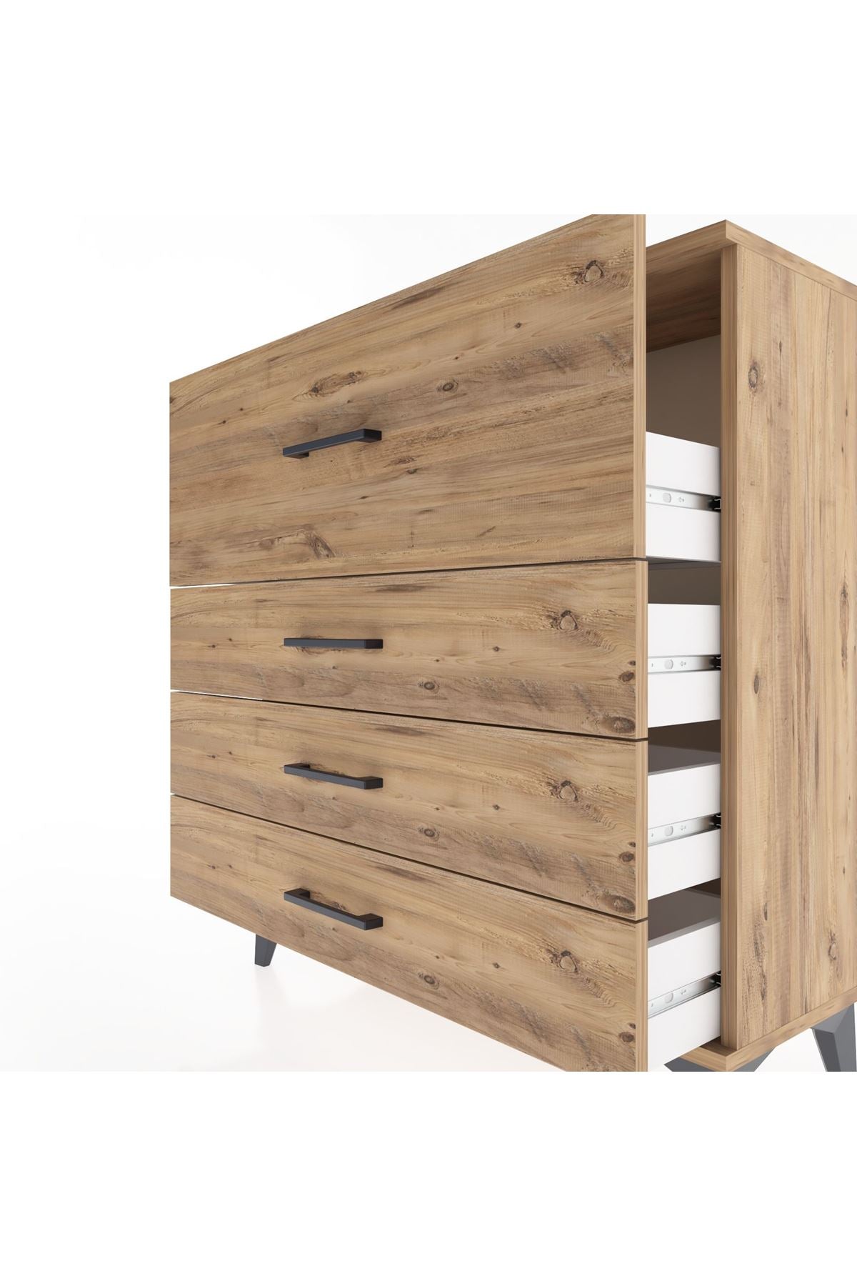 Arges Şifonyer 4 Çekmeceli 88x30x96 Çam-Çam