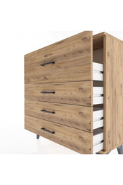 Arges Şifonyer 4 Çekmeceli 88x30x96 Çam-Çam