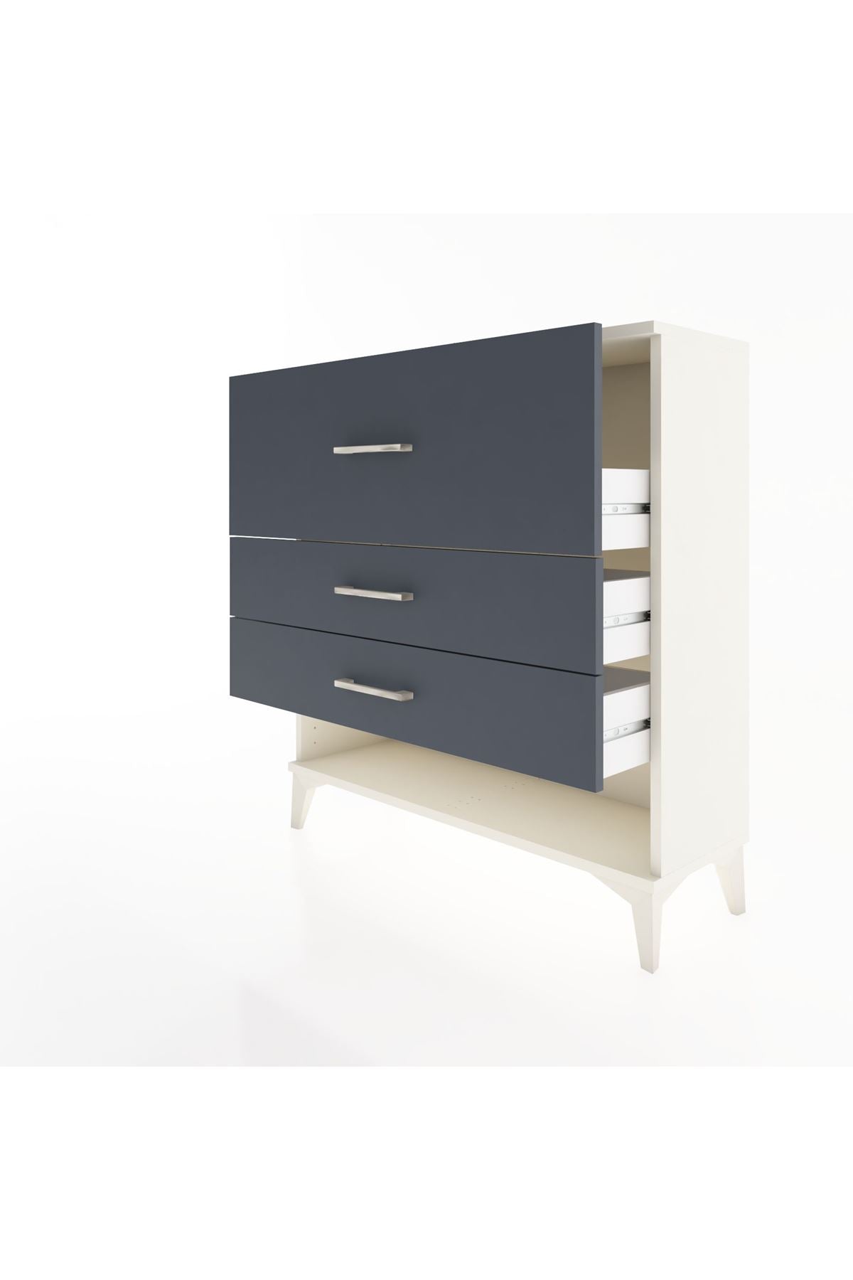 Arges Şifonyer 3 Çekmeceli 88x30x96 Aytaşı-Antrasit