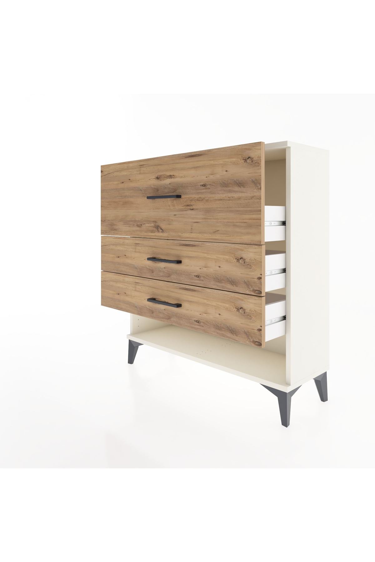 Arges Şifonyer 3 Çekmeceli 88x30x96 Aytaşı-Çam