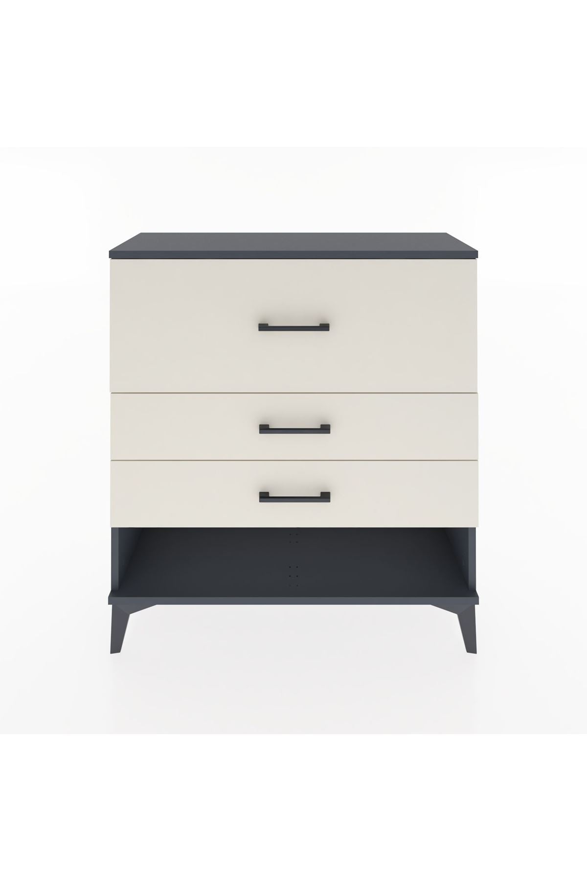 Arges Şifonyer 3 Çekmeceli 88x30x96 Antrasit-Aytaşı