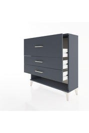 Arges Şifonyer 3 Çekmeceli 88x30x96 Antrasit-Antrasit