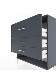 Arges Şifonyer 3 Çekmeceli 88x30x96 Antrasit-Antrasit