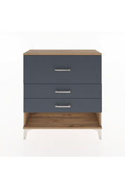 Arges Şifonyer 3 Çekmeceli 88x30x96 Çam-Antrasit