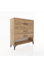 Arges Şifonyer 3 Çekmeceli 88x30x96 Çam-Çam